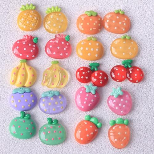 Hair Accessories DIY Findings, Resin, Fruit, different styles for choice & enamel, 20x22mm, Sold By PC
