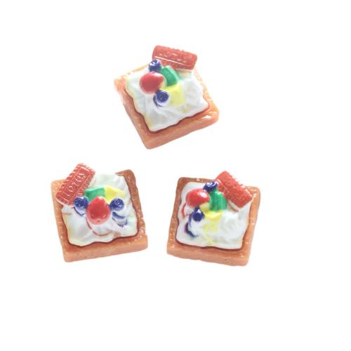 Mobile Phone DIY Decoration, Resin, Cake, different styles for choice & enamel, 20x20mm, Sold By PC