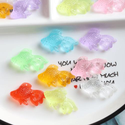 Acrylic Pendants, Goldfish, DIY & luminated, more colors for choice, 36x22mm, Sold By PC