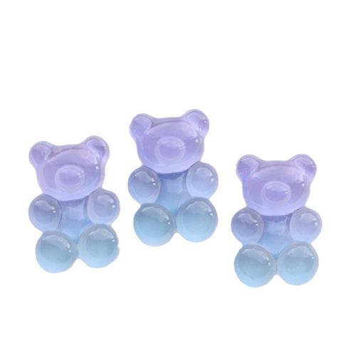 Mobile Phone DIY Decoration Resin Bear gradient color Sold By PC