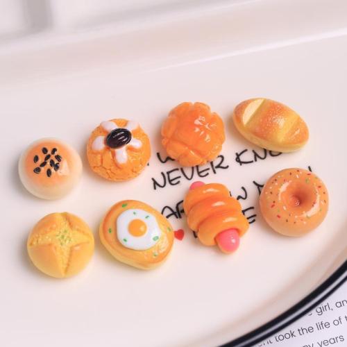 Hair Accessories DIY Findings, Resin, Bread, different styles for choice & enamel, 15x20mm, Sold By PC