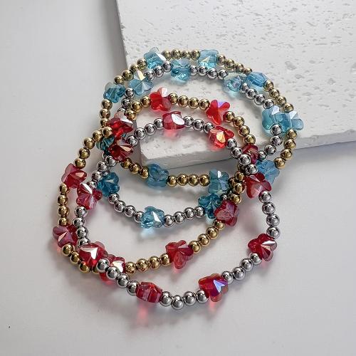 Lampwork Bracelets 304 Stainless Steel with Lampwork fashion jewelry & for woman Length Approx 17 cm Sold By PC