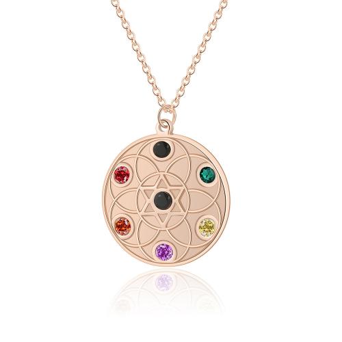 Stainless Steel Jewelry Necklace, 304 Stainless Steel, fashion jewelry & for woman & with rhinestone, more colors for choice, Length:Approx 45 cm, Sold By PC