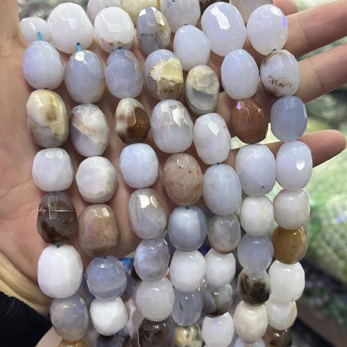 Naturlig lilla Agate perler, Purple Agate, Nuggets, mode smykker & du kan DIY & facetteret, blandede farver, 12x15mm, Solgt Per Ca. 38 cm Strand