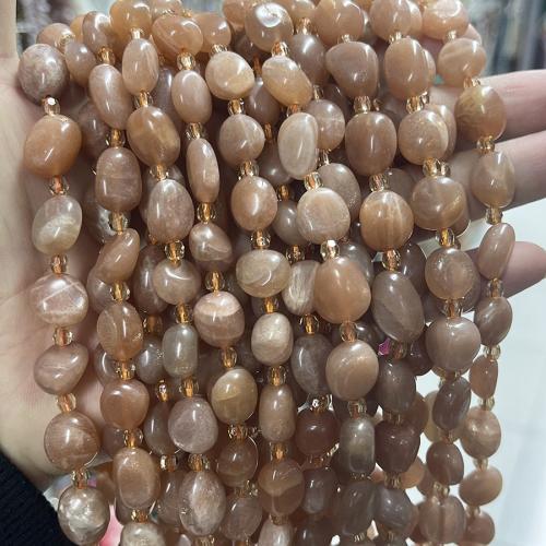 Gemstone smykker perler, Sunstone, Nuggets, mode smykker & du kan DIY, blandede farver, Length about 10-13mm, Solgt Per Ca. 38 cm Strand