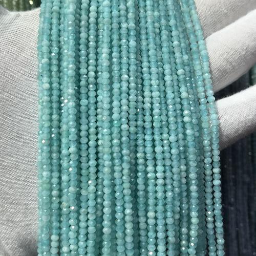 Natural Amazonite Beads, ​Amazonite​, Abacus, fashion jewelry & DIY & faceted, skyblue, 2x3mm, Sold Per Approx 38 cm Strand