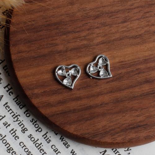 Stainless Steel Pendant Setting, 316L Stainless Steel, Heart, DIY & different styles for choice, 10x10mm, Approx 50PCs/Bag, Sold By Bag