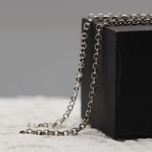 925 Sterling sølv halskæde kæde, du kan DIY, Ca. 2m/Bag, Solgt af Bag