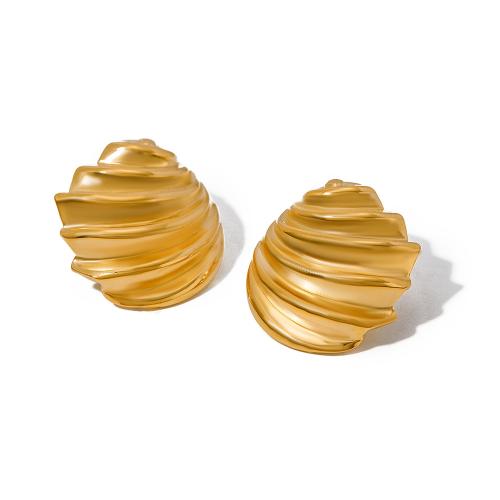 Edelstahl Ohrringe, 304 Edelstahl, 18K vergoldet, Modeschmuck & für Frau, goldfarben, 26.10x23.60mm, verkauft von Paar