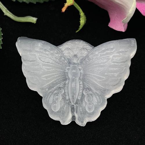 Fashion Dekoration, Gips, Butterfly, Carved, 48x34mm, Solgt af PC