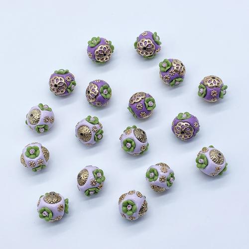 Zink Legierung Perlen Schmuck, Zinklegierung, mit Harz, silberfarben plattiert, DIY, keine, frei von Nickel, Blei & Kadmium, 16mm, 50PCs/Tasche, verkauft von Tasche