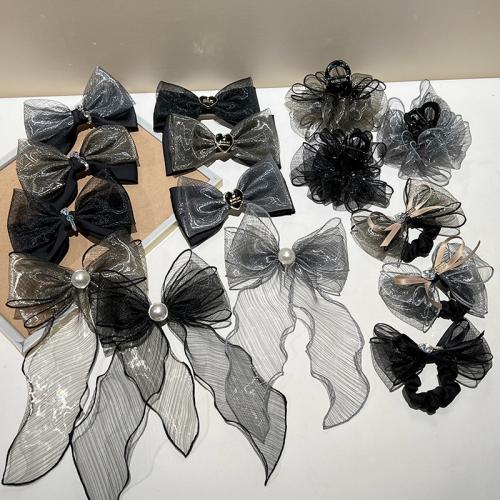 Mixed Hair Accessories, Gauze, with Plastic Pearl, handmade, different styles for choice & for woman, more colors for choice, Sold By PC