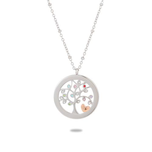 Nehrđajućeg čelika, nakit ogrlice, 304 nehrđajućeg čelika, pozlaćen, za žene & s Rhinestone, više boja za izbor, Prodano By PC