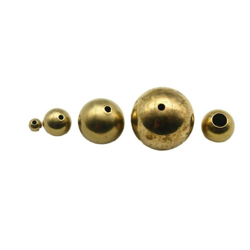 Brass Nakit perle, Mesing, pozlaćen, možete DIY & različite veličine za izbor, izvorna boja, 300računala/Lot, Prodano By Lot