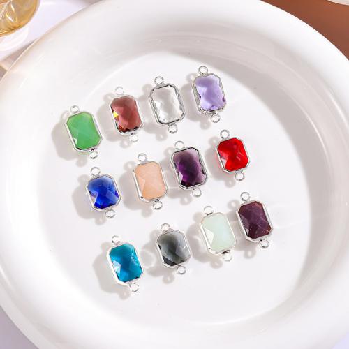 Brass Jewelry Connector, with Crystal, DIY, more colors for choice, 50PCs/Bag, Sold By Bag