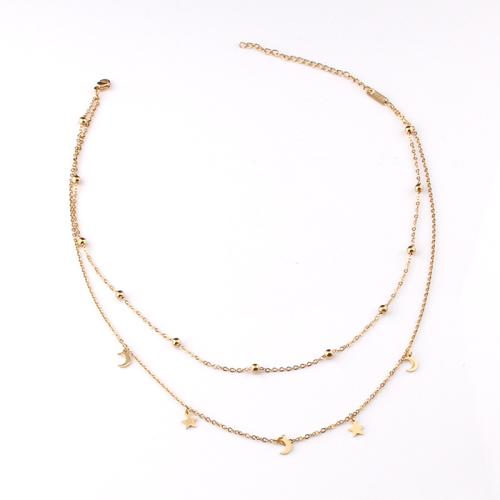 Edelstahl Schmuck Halskette, 316 Edelstahl, mit Verlängerungskettchen von 6cm, Modeschmuck & verschiedene Stile für Wahl & für Frau, keine, Länge:ca. 40 cm, verkauft von PC