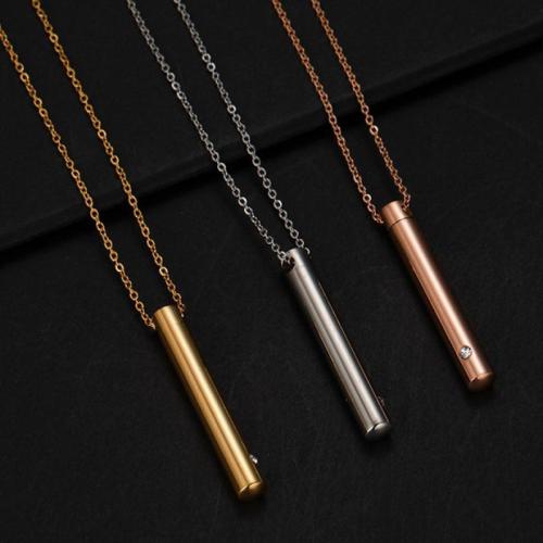 Cremation Jewelry Ashes Urn Necklace, 304 Stainless Steel, with 5cm extender chain, polished, fashion jewelry & Unisex, more colors for choice, Length:Approx 45 cm, Sold By PC
