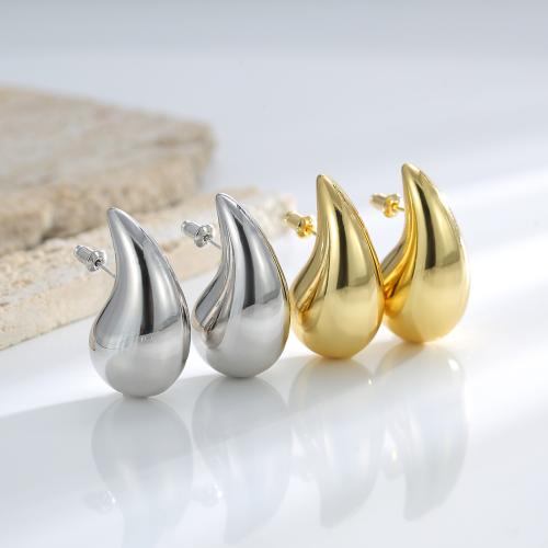 Brass Stud Earring, Teardrop, plated, fashion jewelry & different size for choice & for woman, more colors for choice, nickel, lead & cadmium free, Sold By Pair