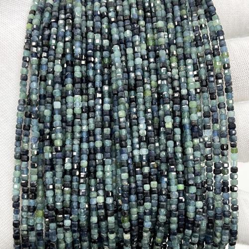 Natürlicher Quarz Perlen Schmuck, Cyanit, Quadrat, Modeschmuck & DIY & facettierte, gemischte Farben, 2.50mm, verkauft per ca. 38 cm Strang