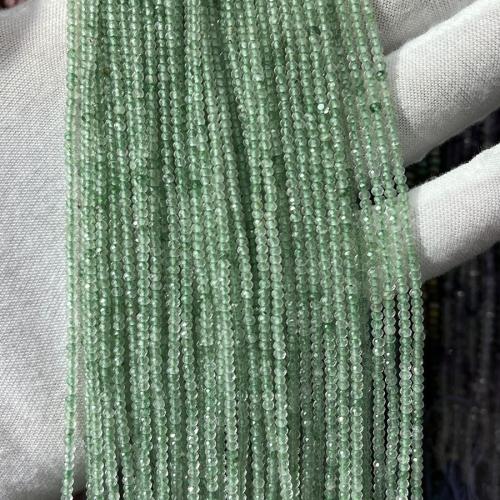 Prirodni kvarc nakit Beads, jagoda kvarc, Računaljka, modni nakit & možete DIY & faceted, zelen, 2x3mm, Prodano Per Približno 38 cm Strand