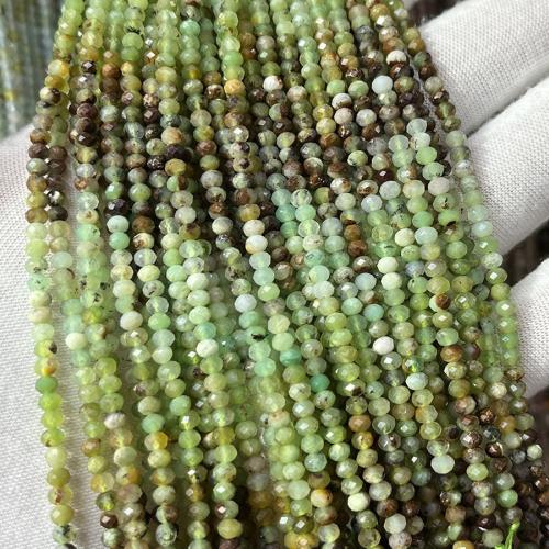 Koraliki z jadeitu, Australia Jade, liczydło, biżuteria moda & DIY & fasetowany, mieszane kolory, 2x3mm, sprzedawane na około 38 cm Strand