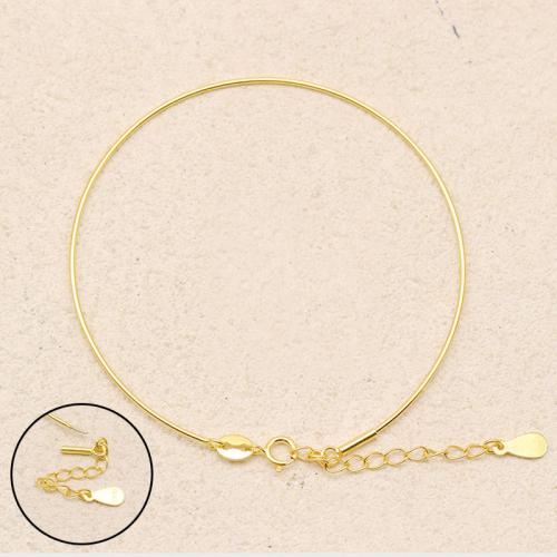 925 Sterling Silver Bracelet Findings, DIY, more colors for choice, Inner Diameter:Approx 55mm, Sold By PC