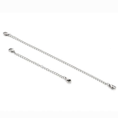 Stainless Steel Extender Chain, 304 Stainless Steel, DIY & different size for choice, more colors for choice, Approx 5PCs/Bag, Sold By Bag