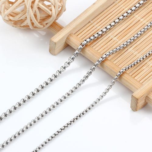 Stainless Steel Necklace Chain, 304 Stainless Steel, DIY & different size for choice, more colors for choice, Approx 5m/Bag, Sold By Bag