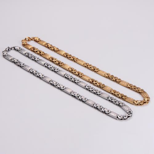 Rustfrit stål smykker halskæde, 316L Stainless Steel, mode smykker & for mennesket, flere farver til valg, 11mm, Længde Ca. 54 cm, Solgt af PC