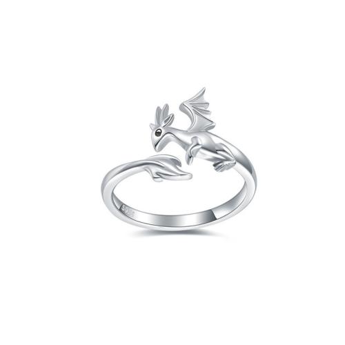 Zinc Alloy Finger Ring Dragon plated Adjustable & Unisex nickel lead & cadmium free Sold By PC