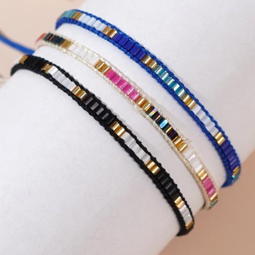 verre bracelet, avec corde de cire, Réglable & pour femme, plus de couleurs à choisir, Vendu par PC