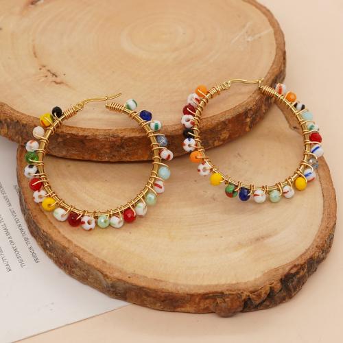 Tibetan Style Drop Earrings, with Seedbead, plated, for woman, more colors for choice, Sold By Pair