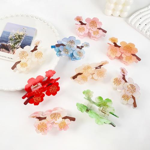 Hair Claw Clips, Acetate, plated, fashion jewelry, more colors for choice, nickel, lead & cadmium free, 83x40mm, Sold By PC