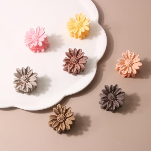 Hair Claw Clips, Plastic, Flower, stoving varnish, for woman, more colors for choice, 40x40mm, Sold By PC