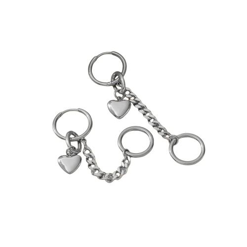 Huggie Hoop Drop Earring, 304 Stainless Steel, plated, for woman, more colors for choice, Sold By Pair