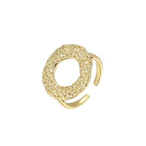 Cúbicos Circonia Micro Pave anillo de latón, metal, con resina, chapado, diferentes estilos para la opción & micro arcilla de zirconia cúbica & para mujer, dorado, Vendido por UD