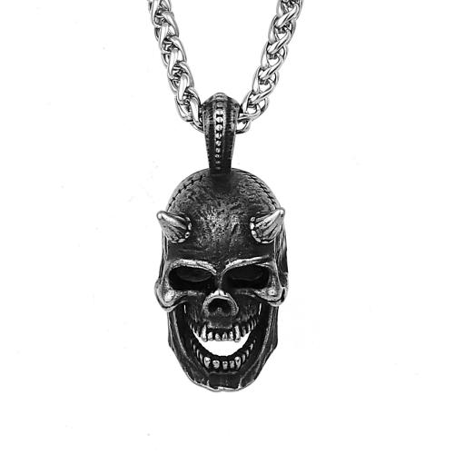 Titanium Steel Pendants, Skull, polished, different styles for choice, original color, Sold By PC