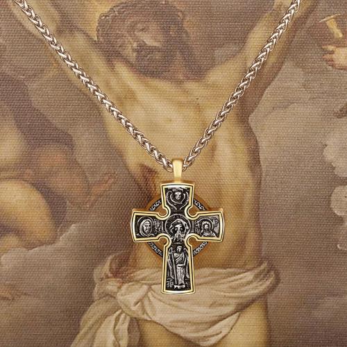 Titanium Steel Necklace, Cross, polished, for man, original color, Length:Approx 60 cm, Sold By PC