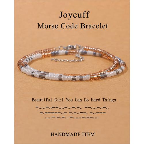 Stainless Steel Jewelry Bracelet 304 Stainless Steel Chain with Seedbead Unisex Length 16 cm Sold By PC
