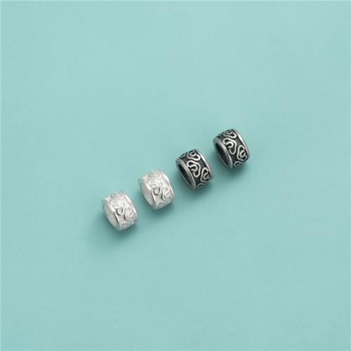 925 Sterling Silver Beads, Rondelle, DIY, more colors for choice, 6.80x4.50mm, Hole:Approx 4.2mm, Sold By PC