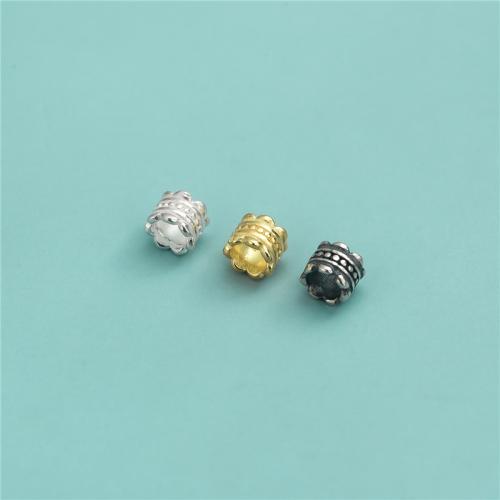 925 Sterling Silver Beads, vintage & DIY, more colors for choice, 4.60x3.50mm, Hole:Approx 3mm, Sold By PC