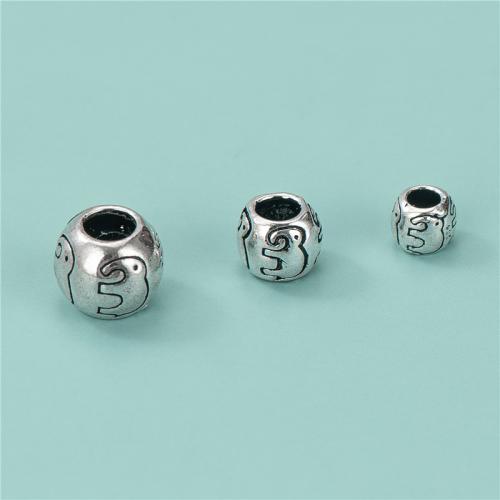 925 Sterling Silver Beads, barrel, vintage & DIY & different size for choice, Sold By PC