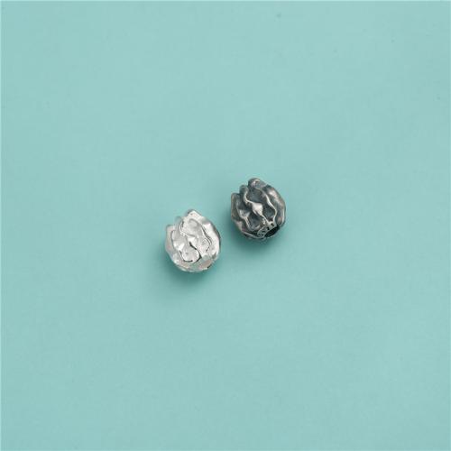 925 Sterling Silver Beads, DIY, more colors for choice, 8.20x7.50mm, Hole:Approx 2.3mm, Sold By PC