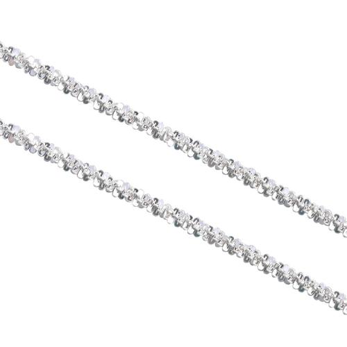 925 Sterling Silver Chains, DIY & Unisex, silver color, 1.80mm, Hole:Approx 2mm, Sold By m