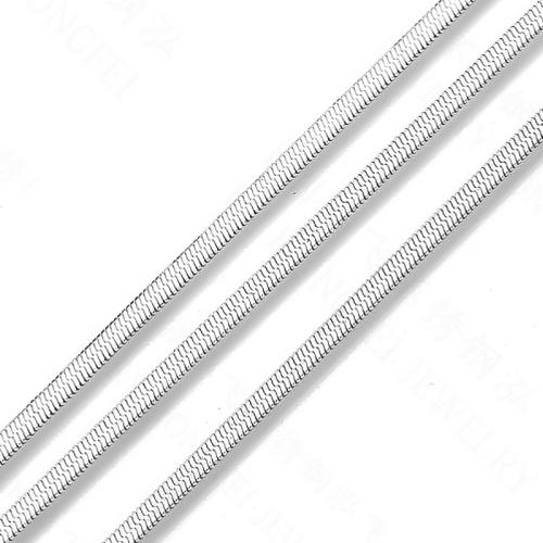 925 Sterling Silver Chains, DIY & different size for choice & snake chain, silver color, Hole:Approx 3.3mm, Sold By m
