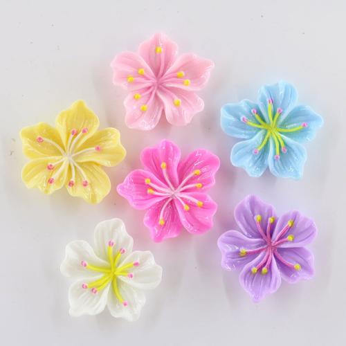 Mobile Phone DIY Decoration, Resin, Oriental Cherry, enamel, more colors for choice, 10PCs/Lot, Sold By Lot