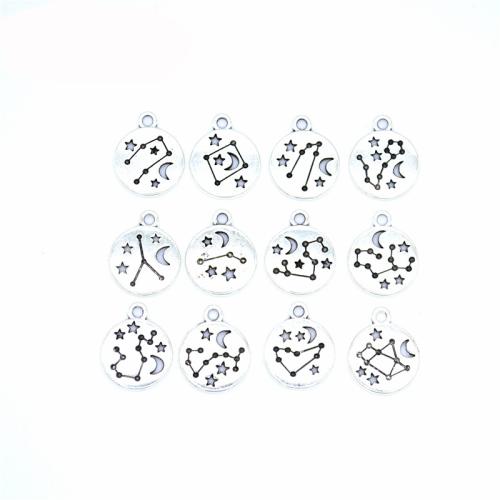 Tibetan Style Pendants, plated, 12 pieces, more colors for choice, 17x14mm, Hole:Approx 1.5mm, Sold By Set