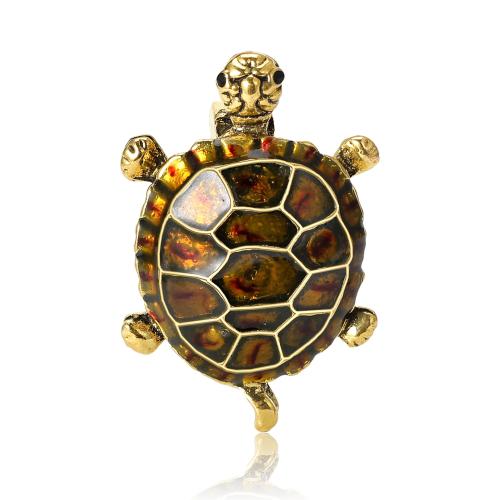 Enamel Brooch, Tibetan Style, Turtle, plated, fashion jewelry & for woman, more colors for choice, nickel, lead & cadmium free, 21x29mm, Sold By PC