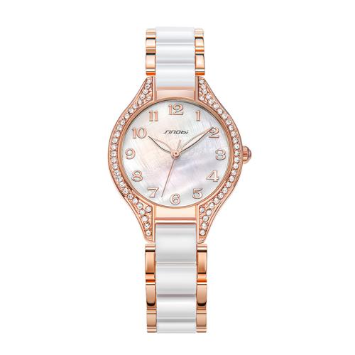 Women Wrist Watch Glass Life water resistant & fashion jewelry & japanese movement & for woman & with rhinestone Dial x7mm Sold By PC