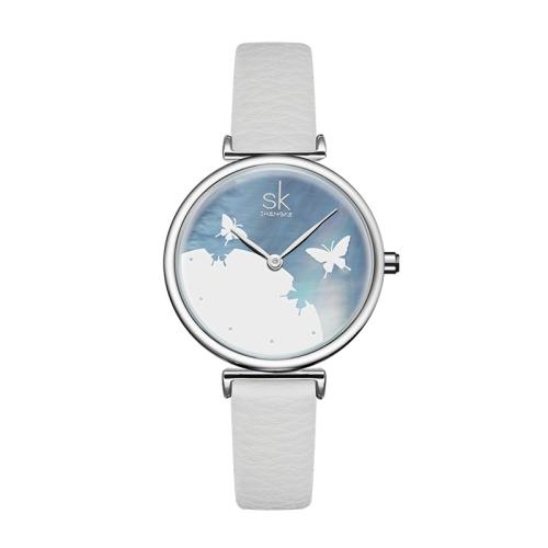 Damen Armbanduhr, Glas, mit PU Leder, Lebenswasserbeständig & Modeschmuck & japanische Uhr-Bewegung & für Frau, keine, Länge:ca. 20 cm, verkauft von PC